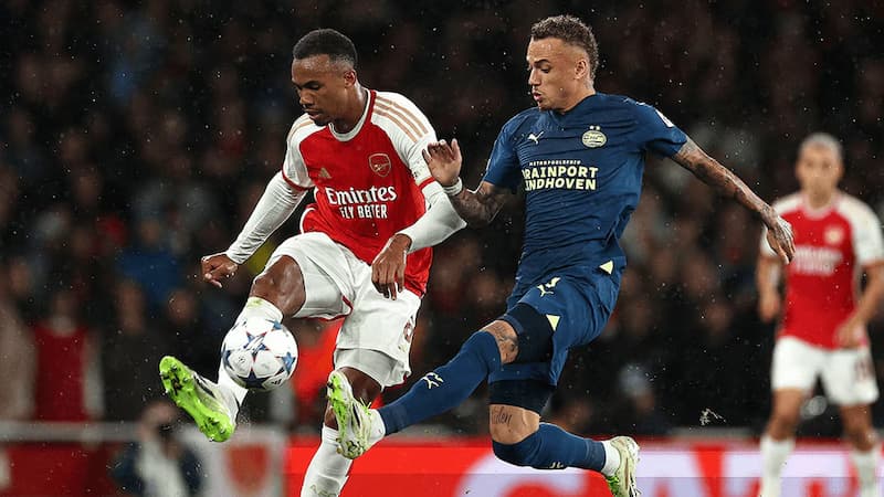 Soi kèo tài xỉu PSV Eindhoven vs Arsenal